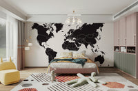 Contemporary geography wall mural

