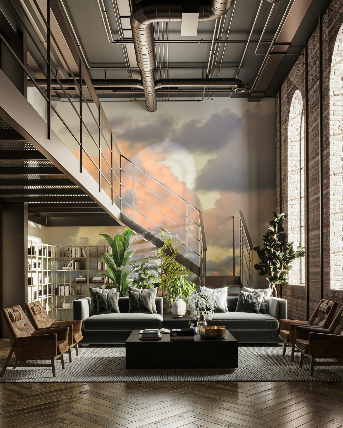 Sky canvas wall mural

