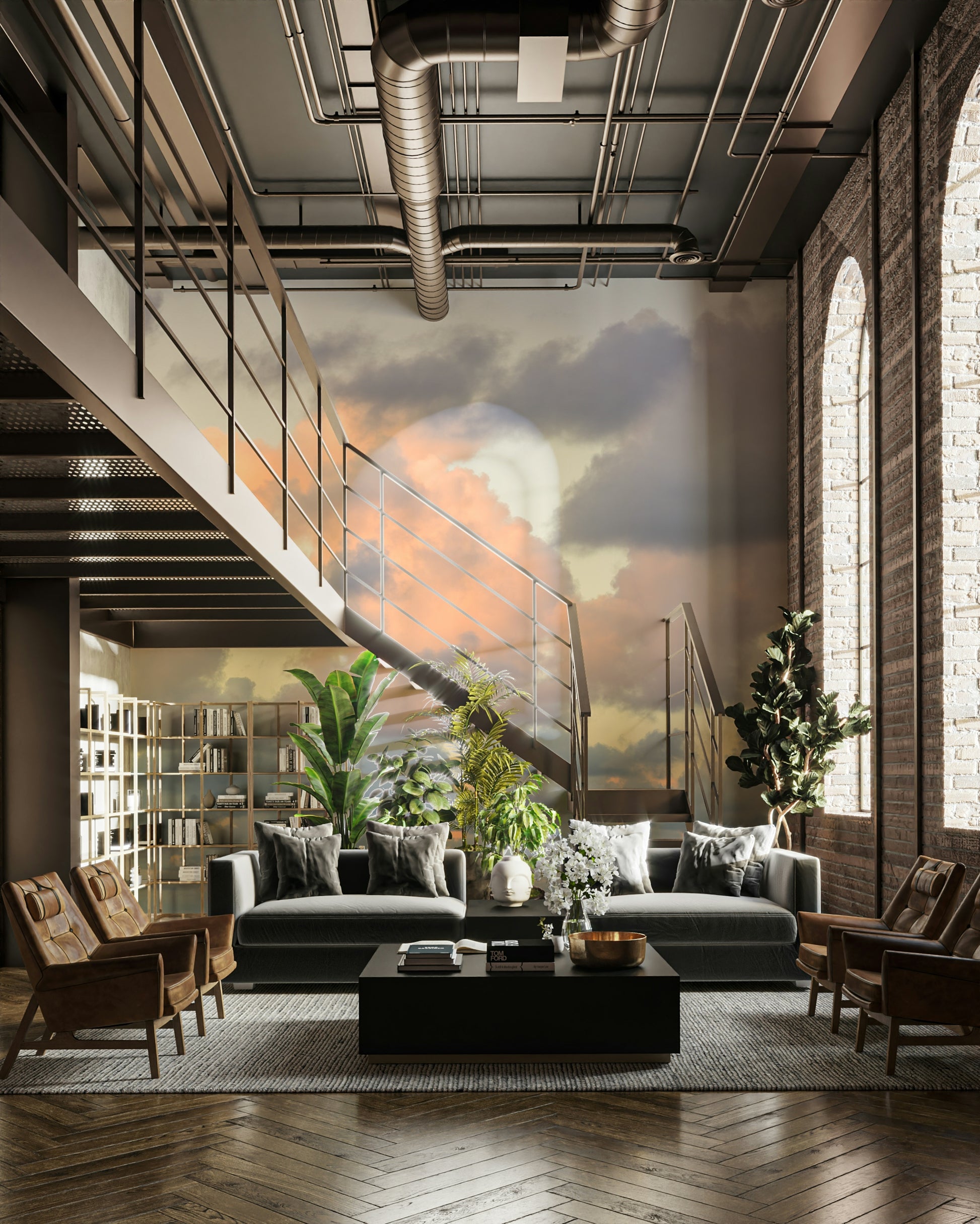Sky canvas wall mural

