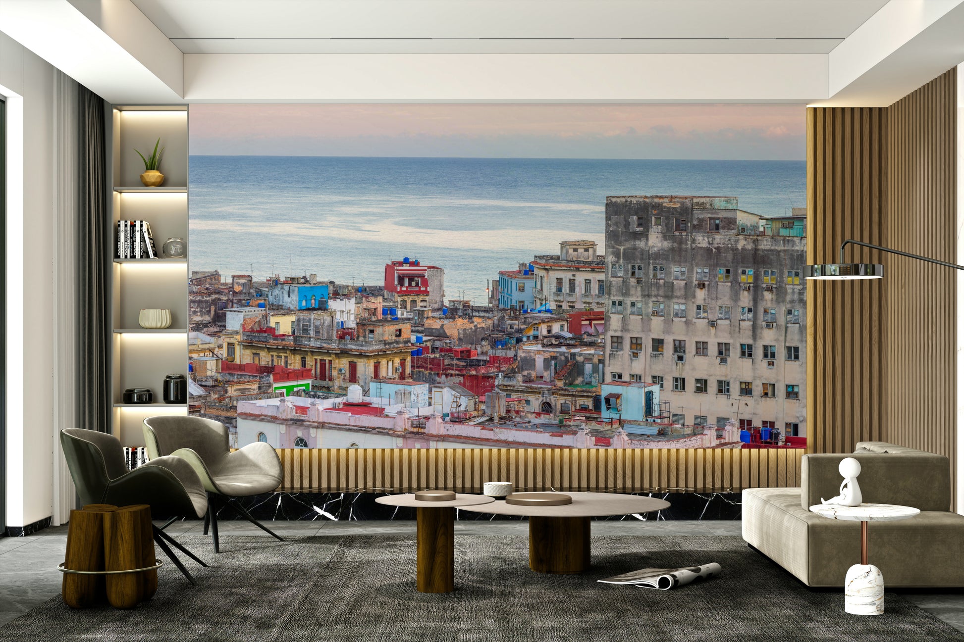 Latin cityscape mural wallpaper

