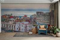 Bold city colour wall mural

