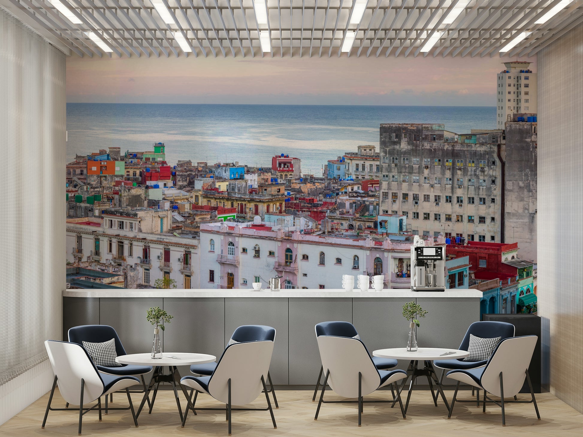 Sunset over Havana mural

