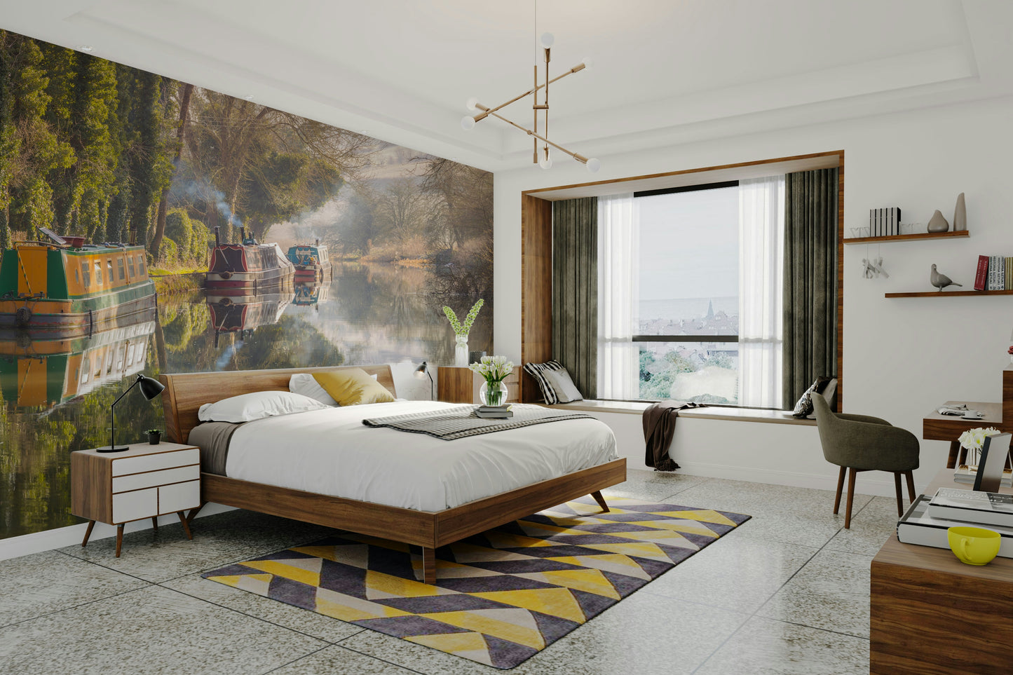 Morning canal walk mural

