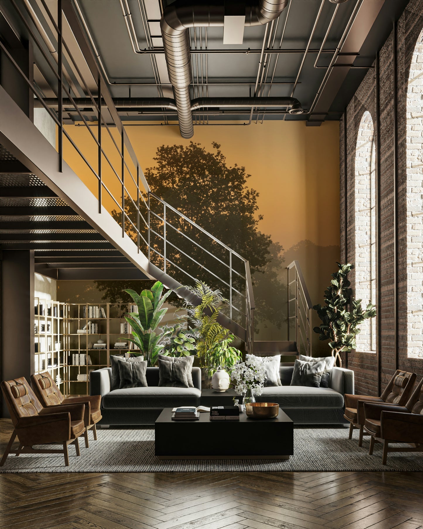 Calm pastel wall mural

