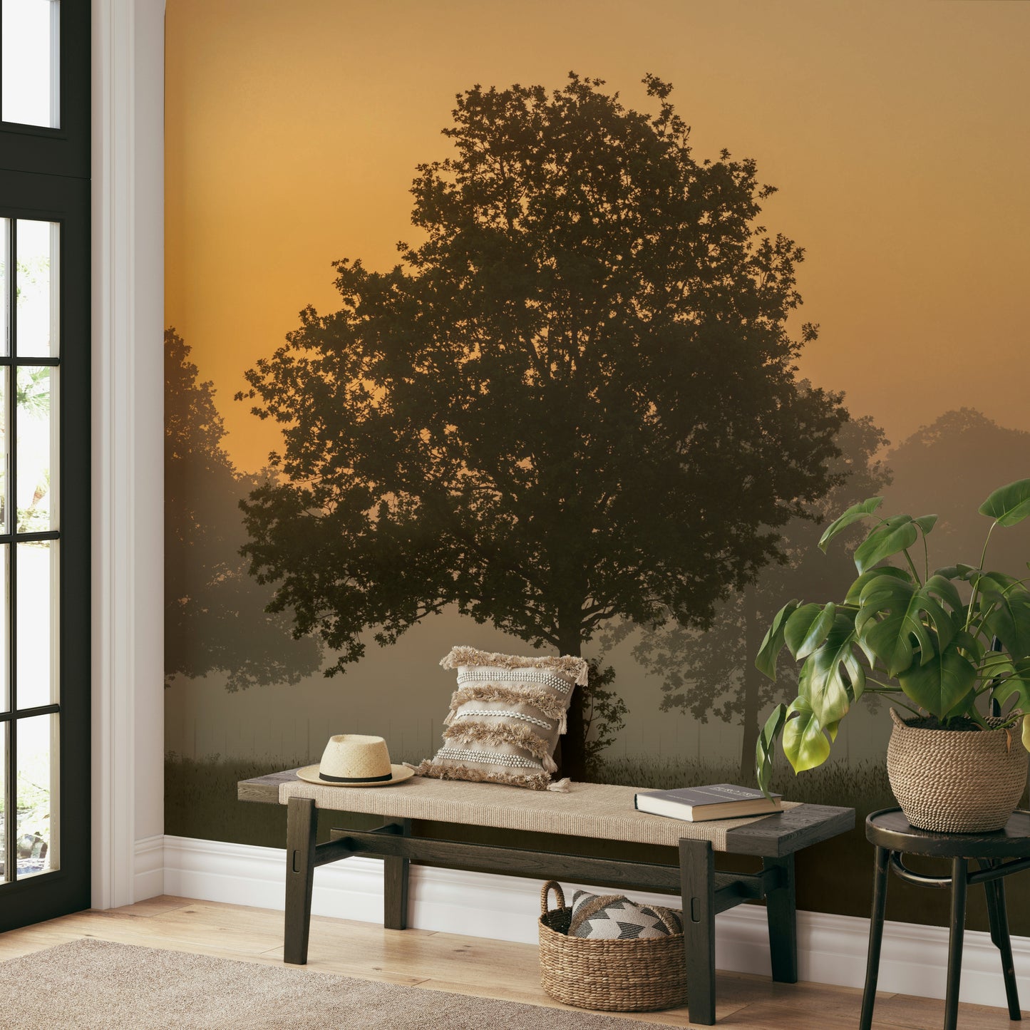 Tranquil dawn scene wallpaper

