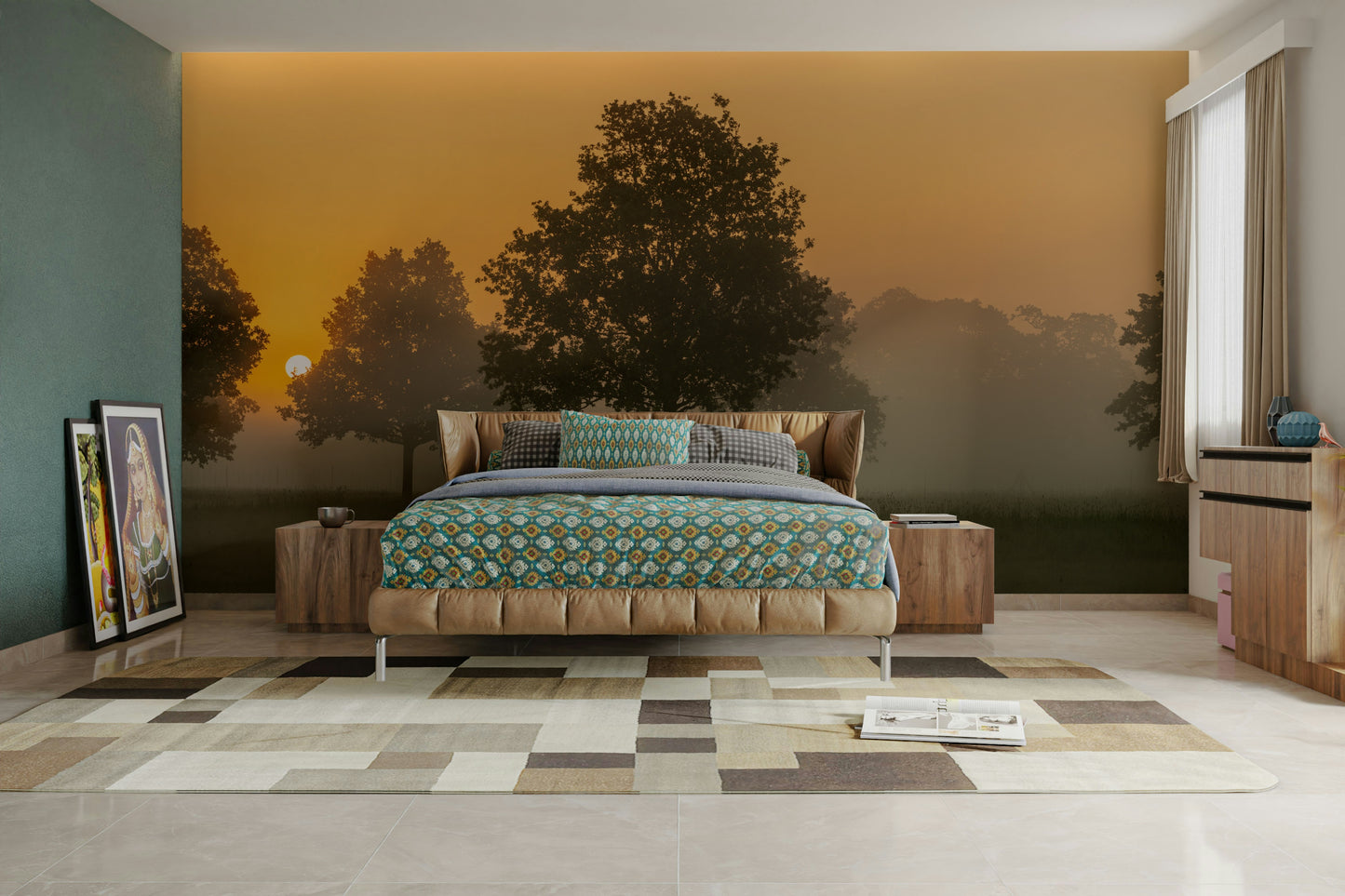 Gentle sunrise wall mural

