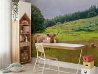 Calm rural scene mural

