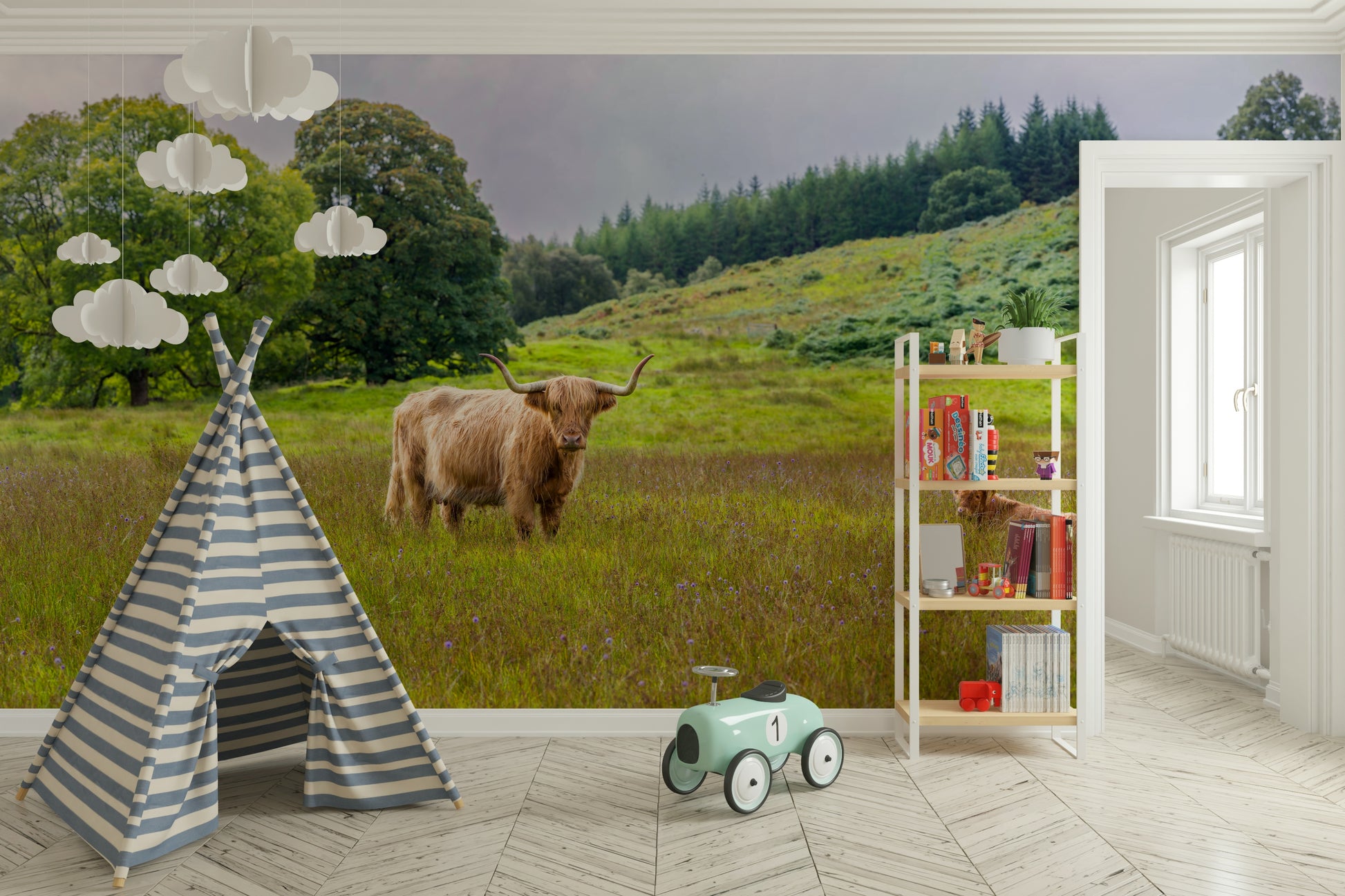 Pastoral landscape wallpaper

