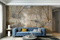 Soft-toned wall mural

