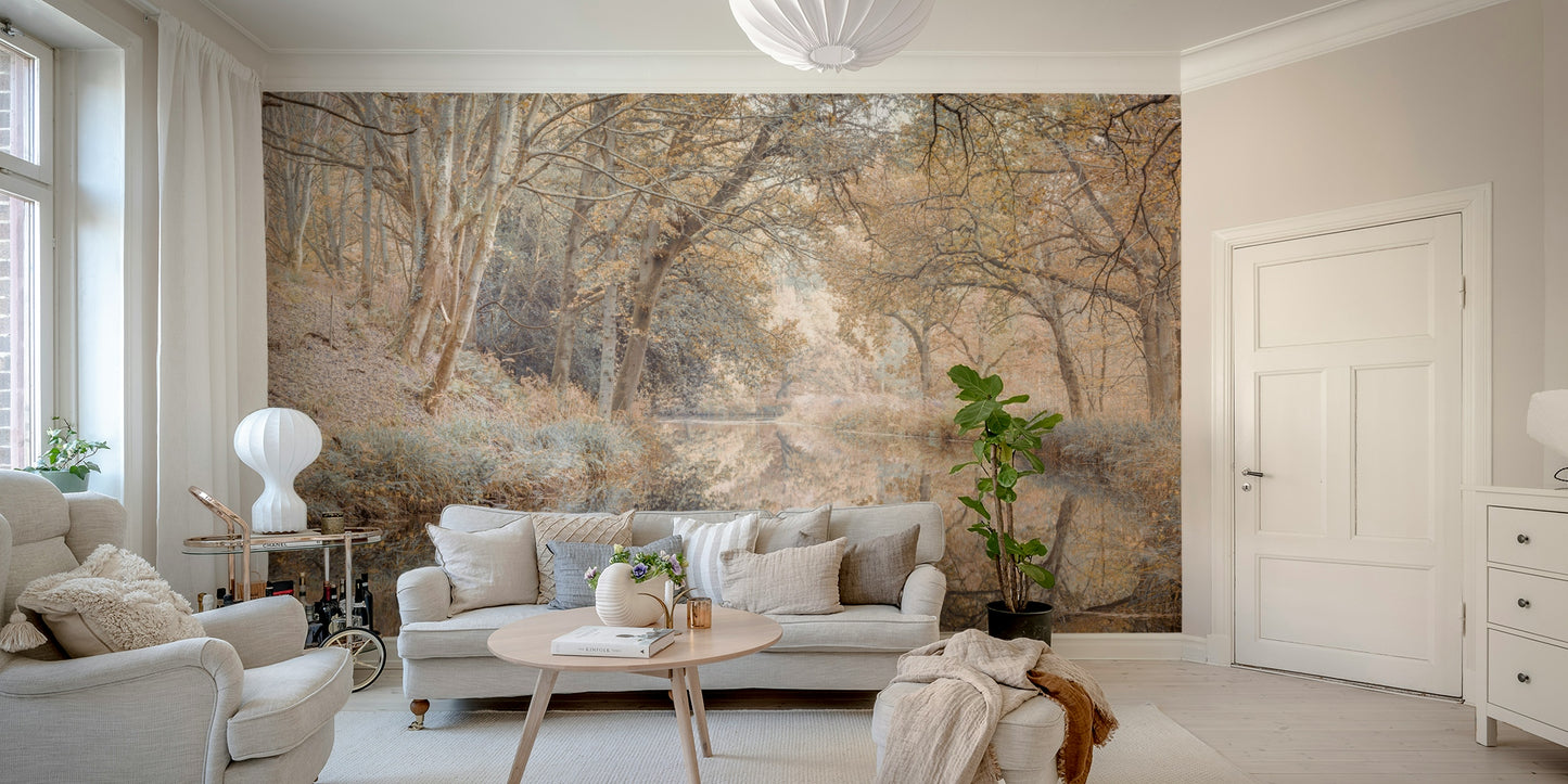 Fall trees mural for walls

