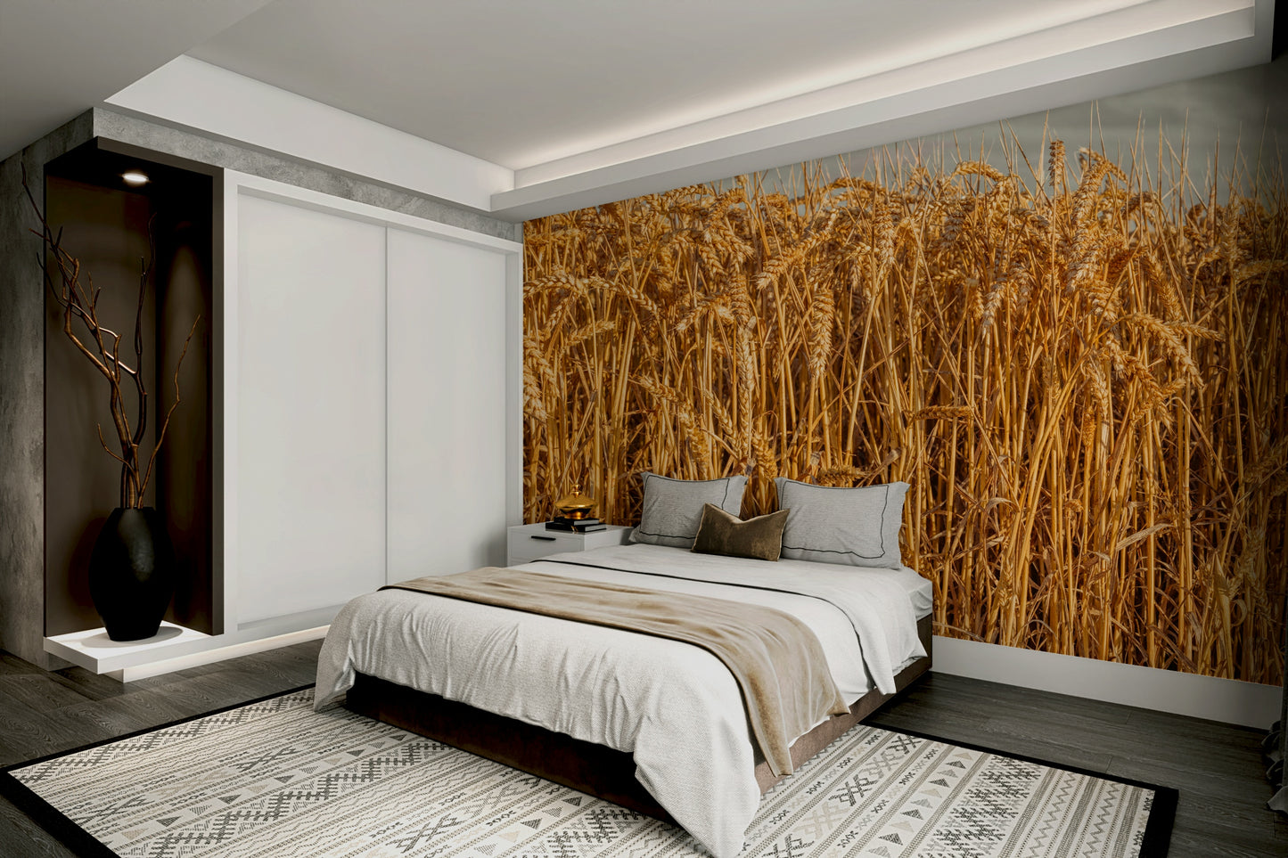 Wheat field mural wallpaper

