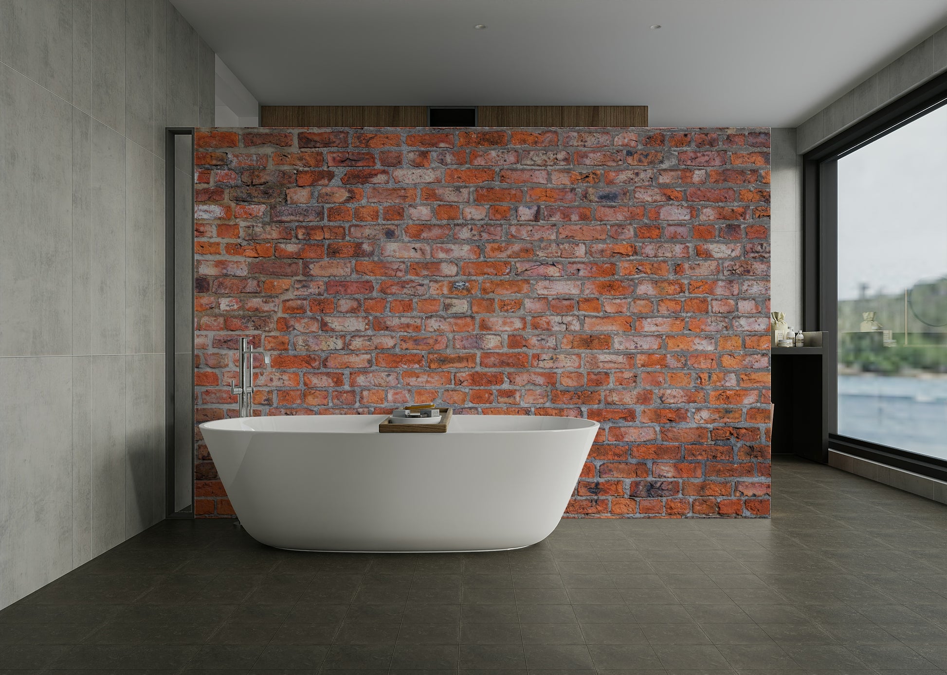 Authentic brickwork wallpaper for industrial-style spaces

