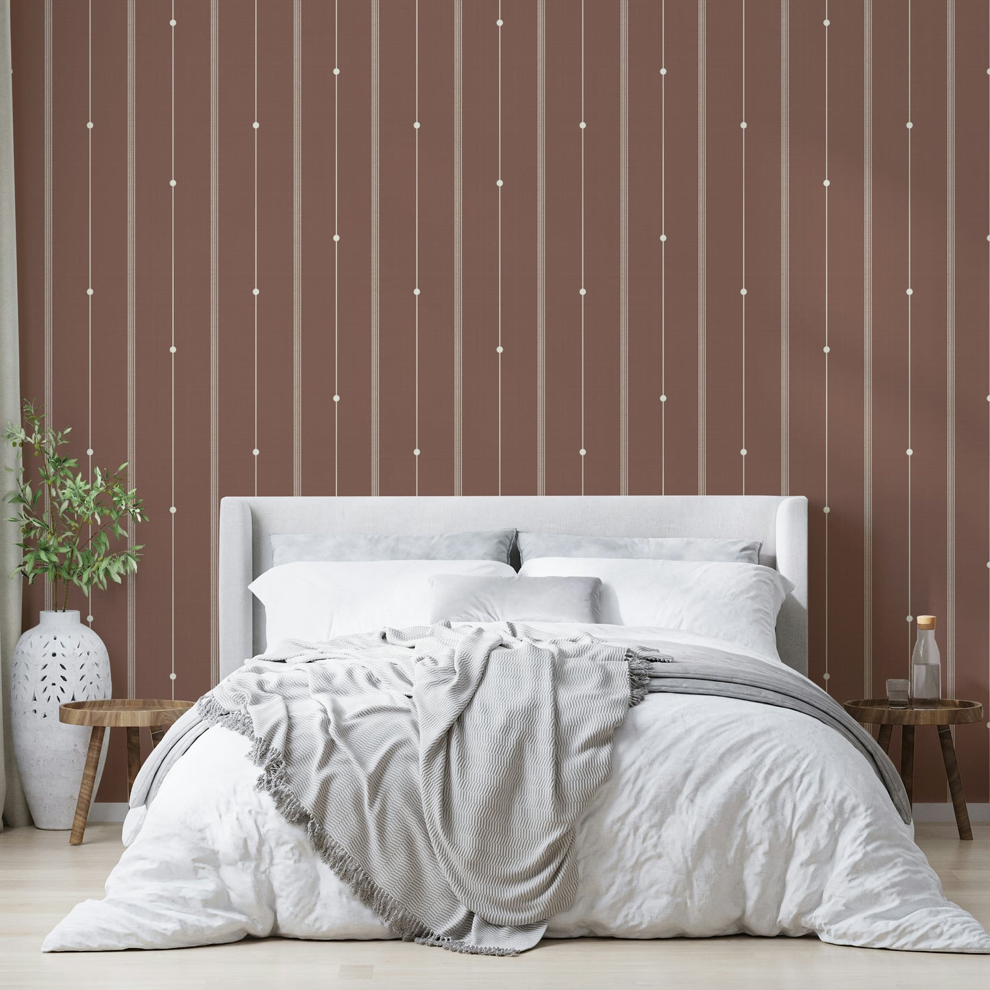 Elegant sienna dust wallpaper with subtle striped pattern

