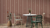 Refined Minimal Stripes Sienna Dust Wallpaper with soft tones

