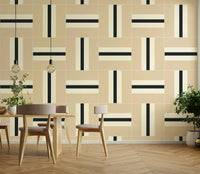 Clean, angular geometric design wallpaper for modern rooms

