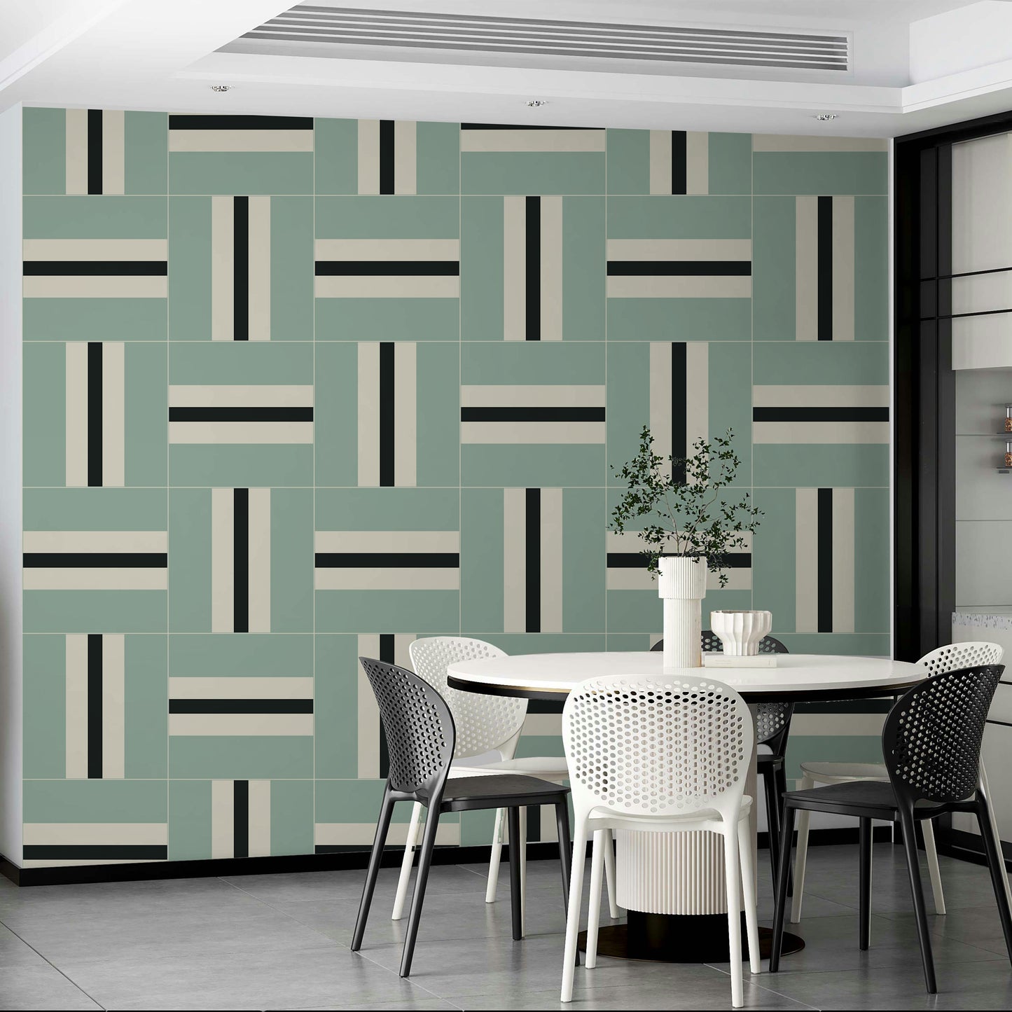 Geometric 05 wallpaper in neutral colors for modern decor

