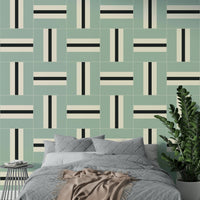 Stylish geometric wallpaper with structured shapes

