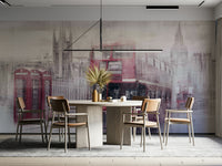 Stylish City-Art mural featuring iconic London architecture

