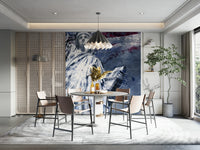 Statue of Liberty mural in blue offering a contemporary flair

