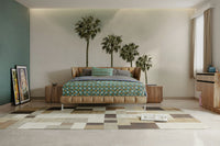 Palm Trees at the Beach Vintage Wall Mural with sunset hues

