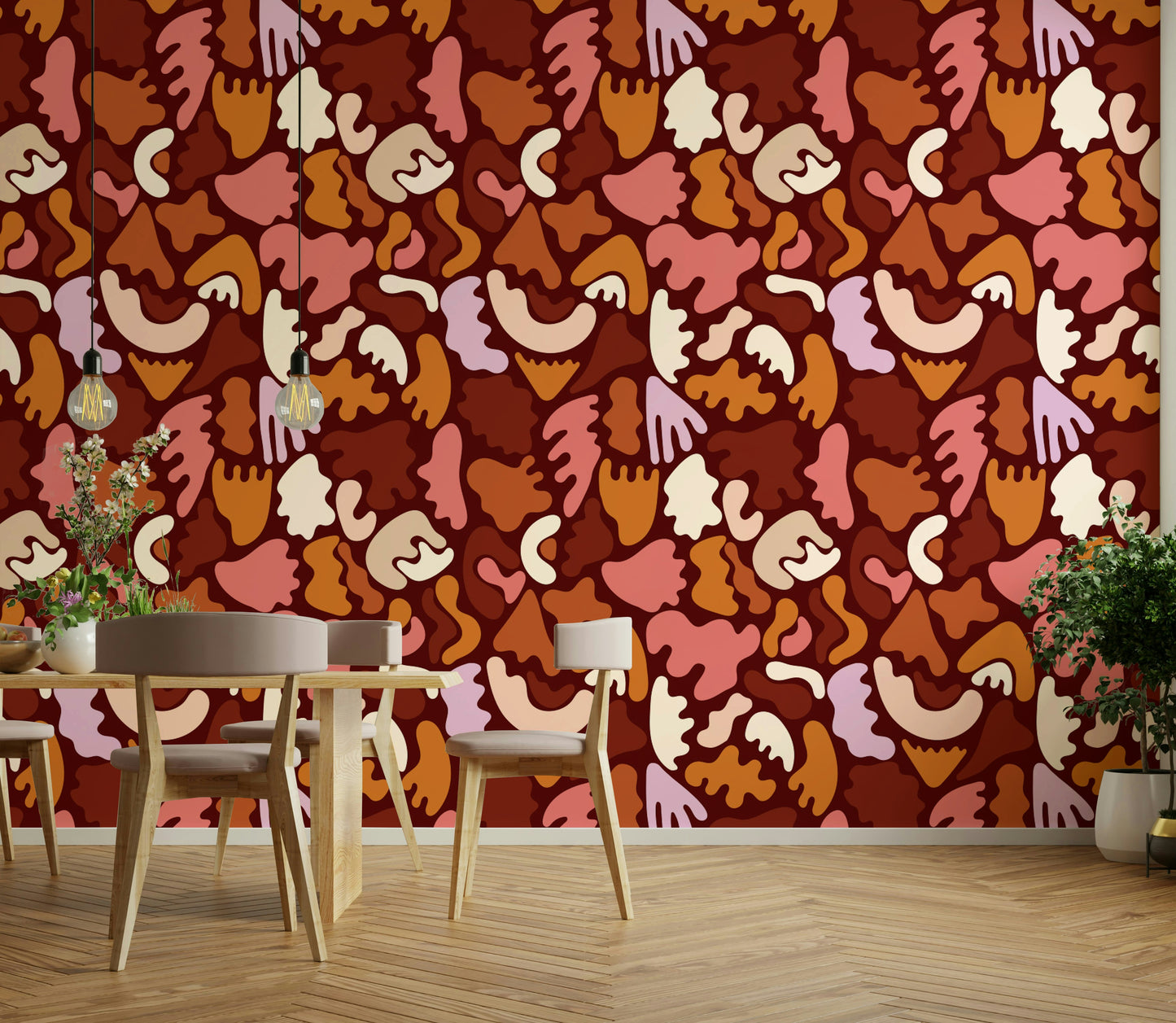 Earthy terracotta tones creating a cozy atmosphere

