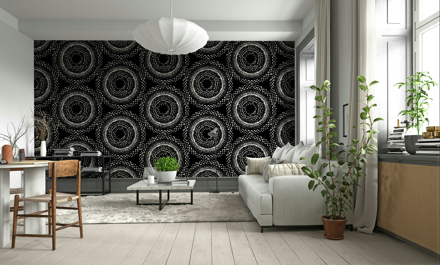 Luxurious wallpaper with earthy tones and organic design

