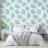Serene palm leaf pattern with a textured finish

