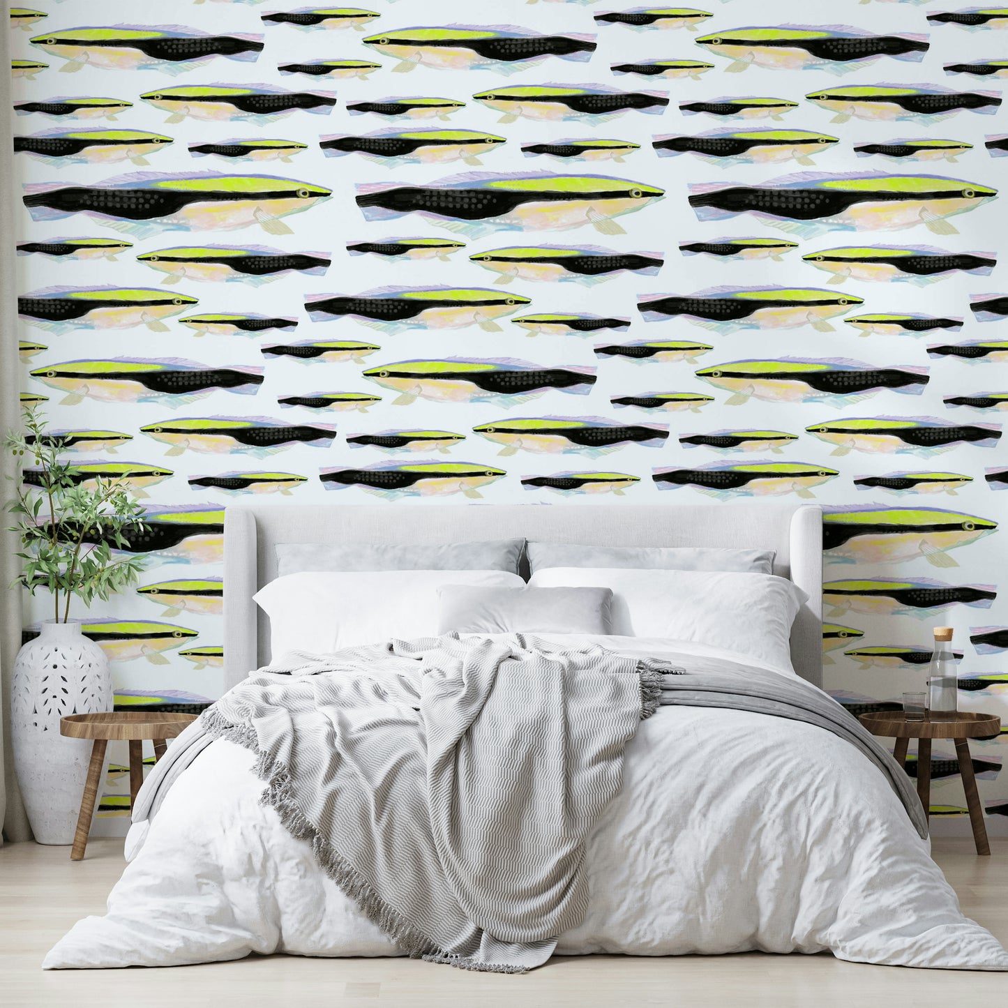 Modern animal print wallpaper – Animalia v2 style

