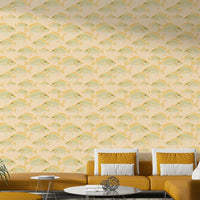 Calm aquatic wallpaper with swimming fish motif

