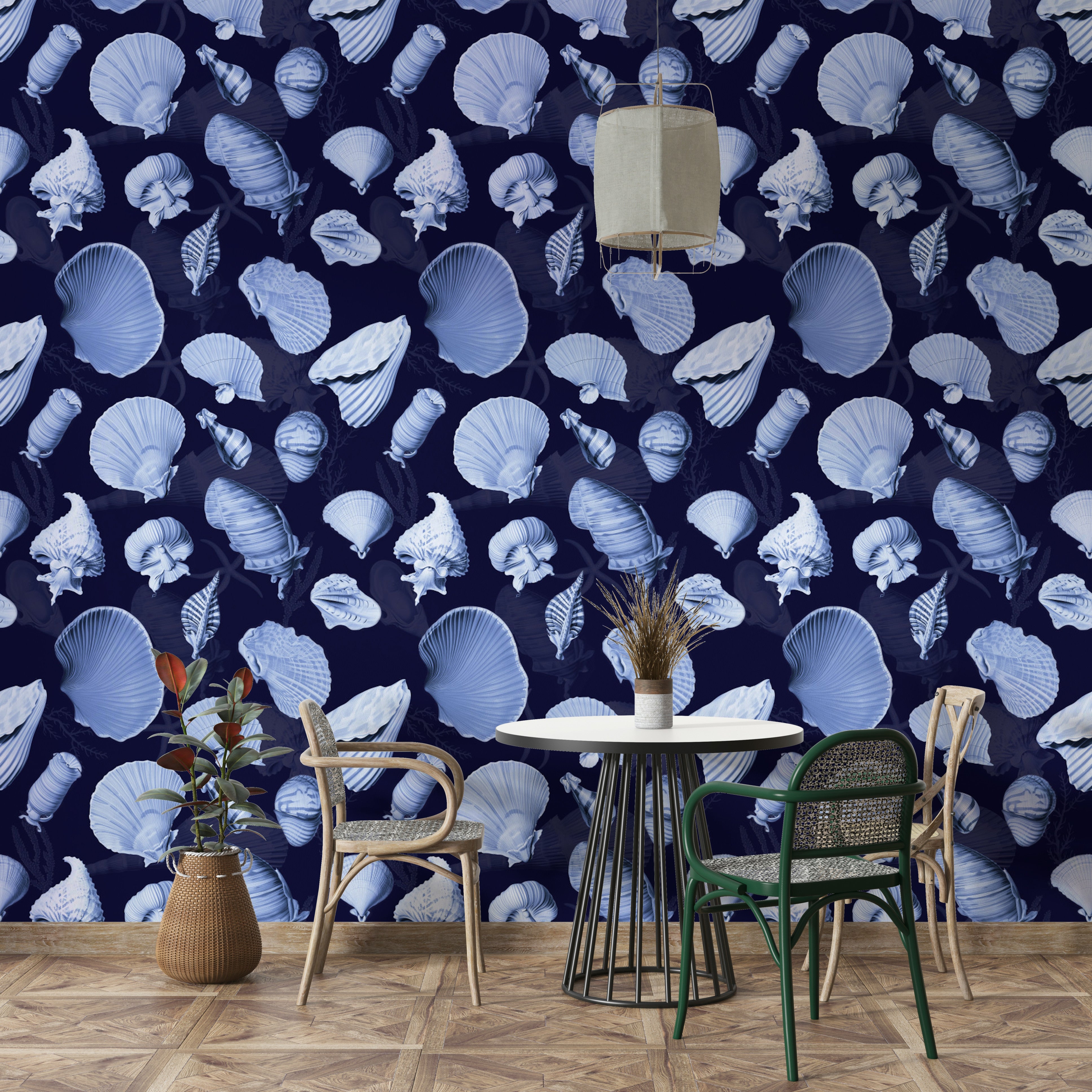 Fluid mural wallpaper inspired by tides

