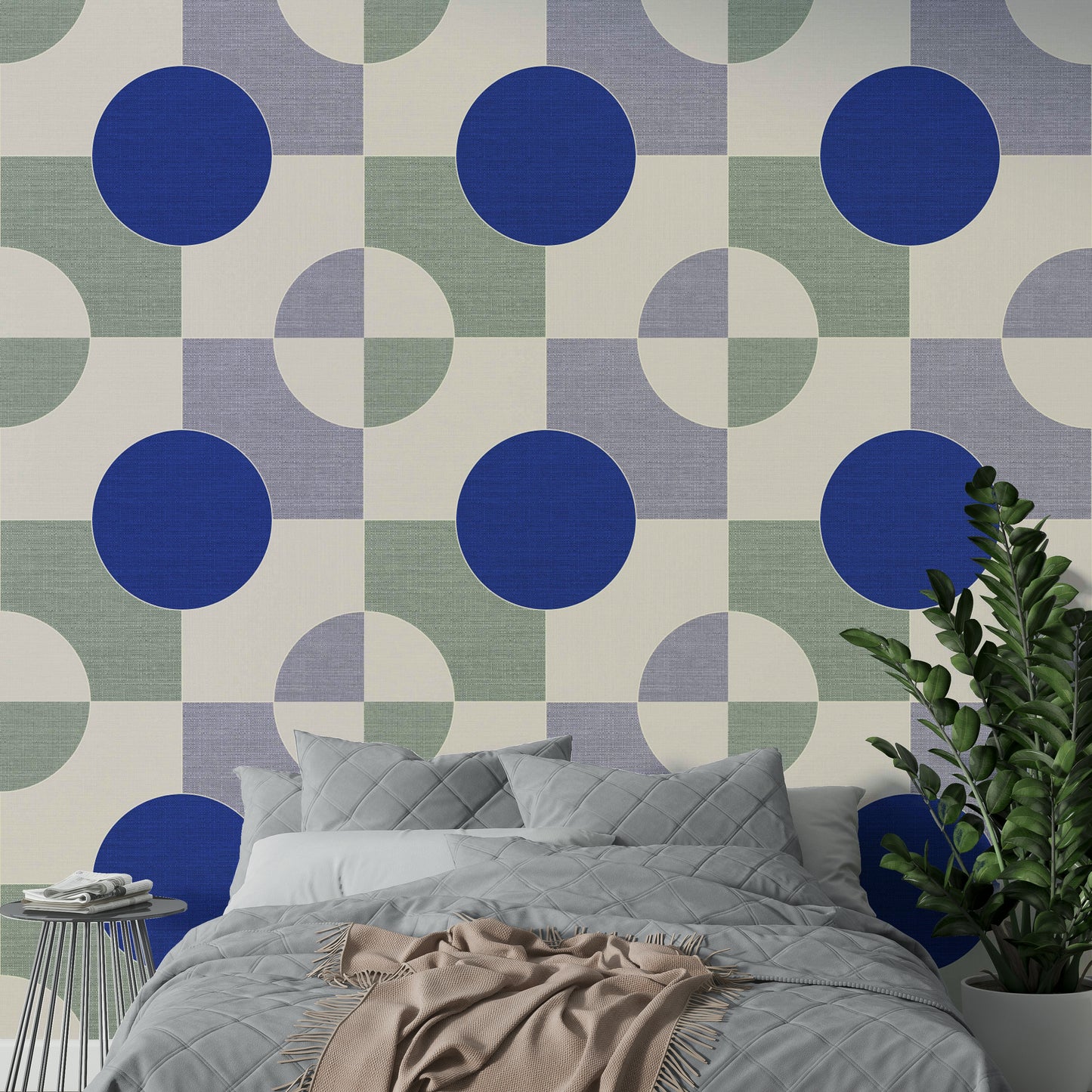 Monochrome geometric pattern for minimalist decor

