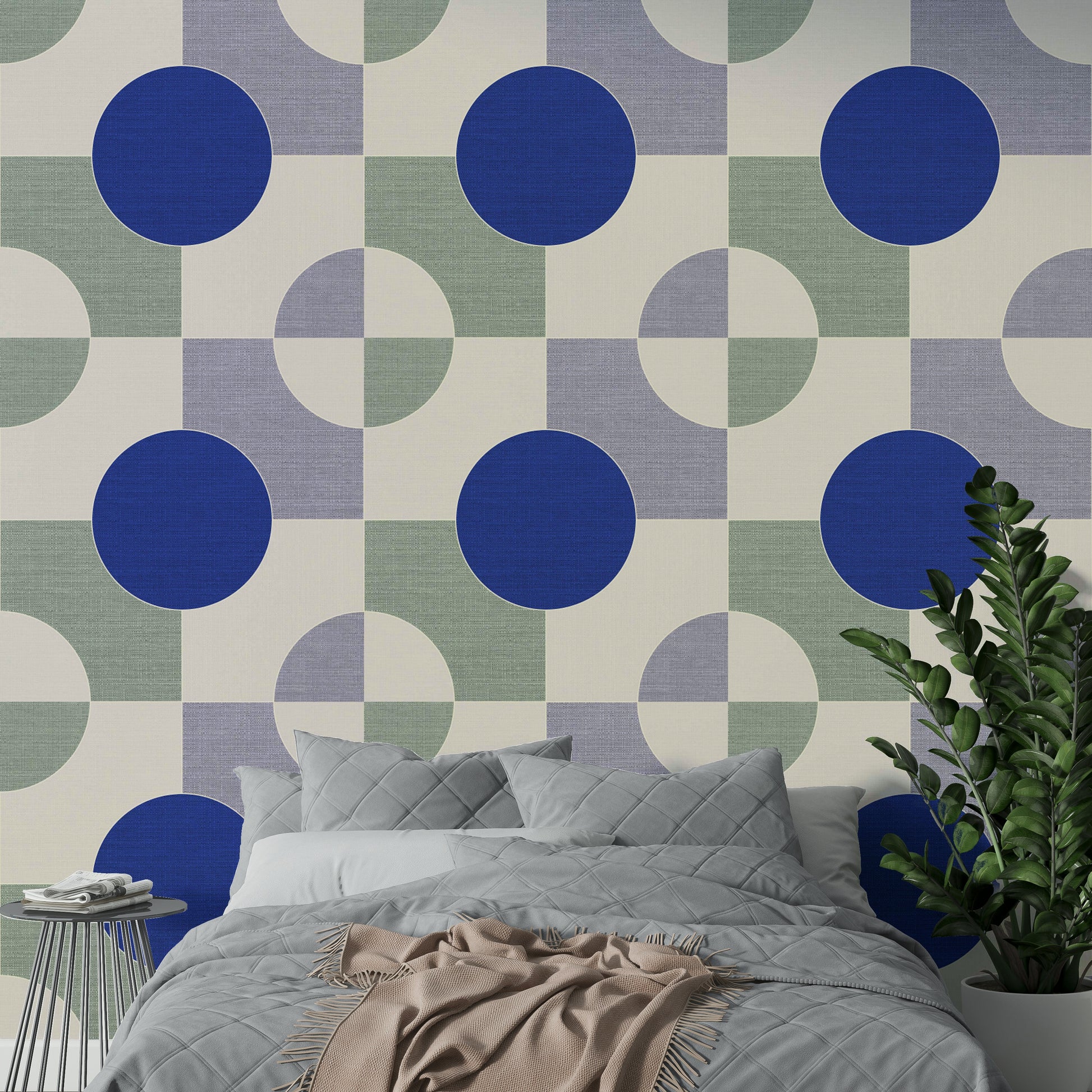 Monochrome geometric pattern for minimalist decor

