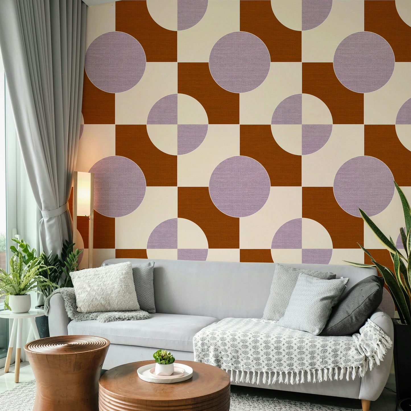 Minimalist wall pattern featuring crisp blocks

