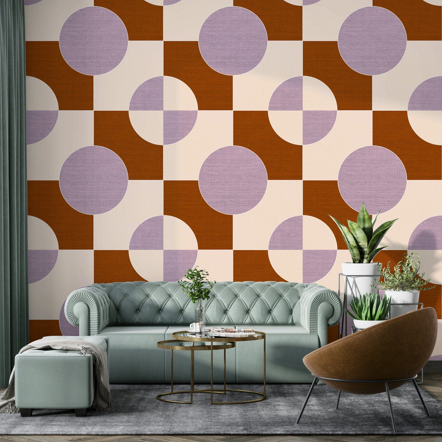 Wallpaper with balanced symmetry and visual depth

