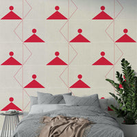 Contemporary wallpaper with balanced shapes

