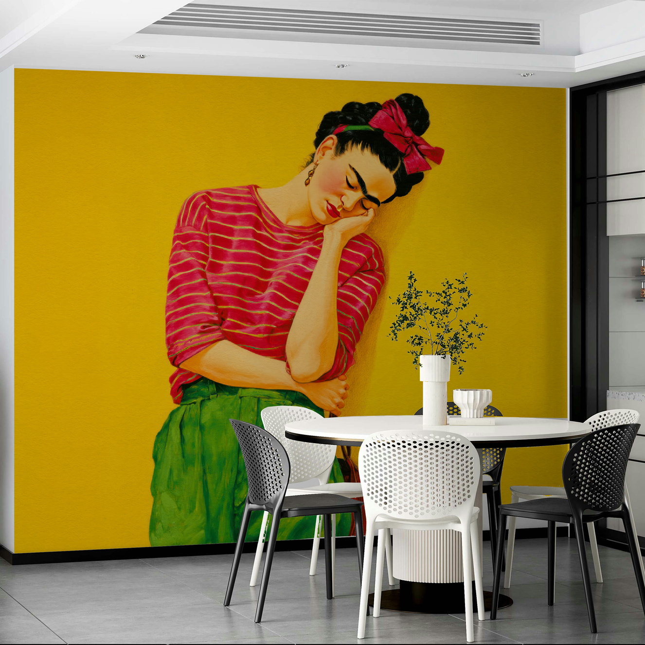 Echoes of Summer wall mural in golden hues

