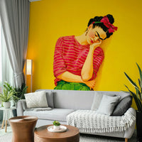 Painterly mural of glowing late afternoon light

