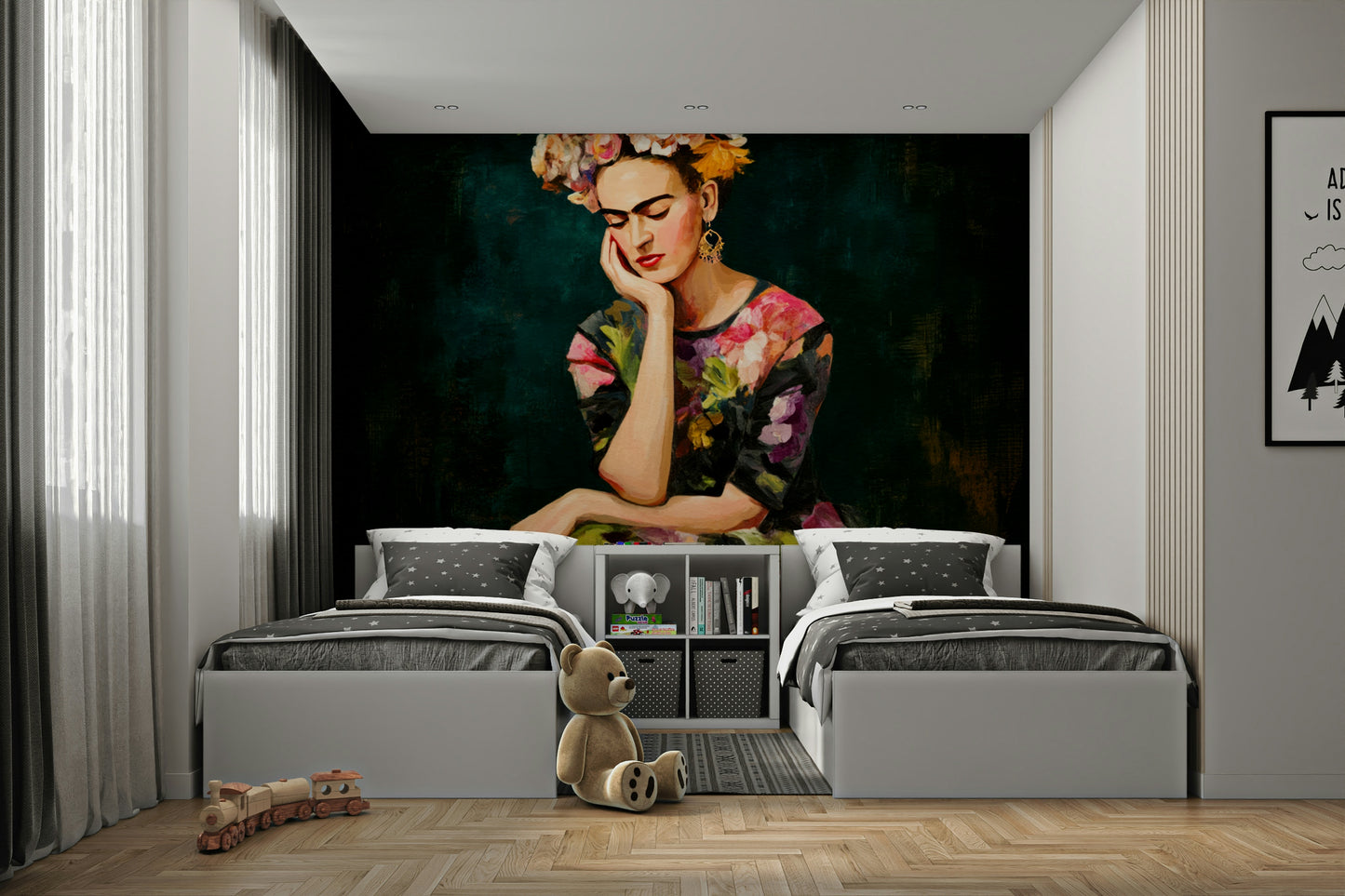 Modern mural celebrating heritage and art

