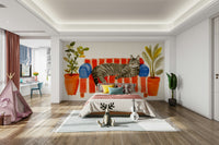 Relaxing pet-inspired wall mural with gentle charm

