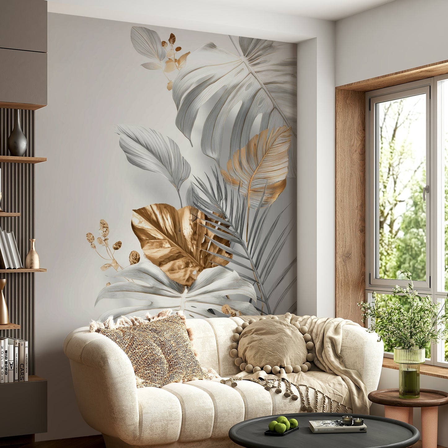 Nature-inspired wall mural for timeless interiors

