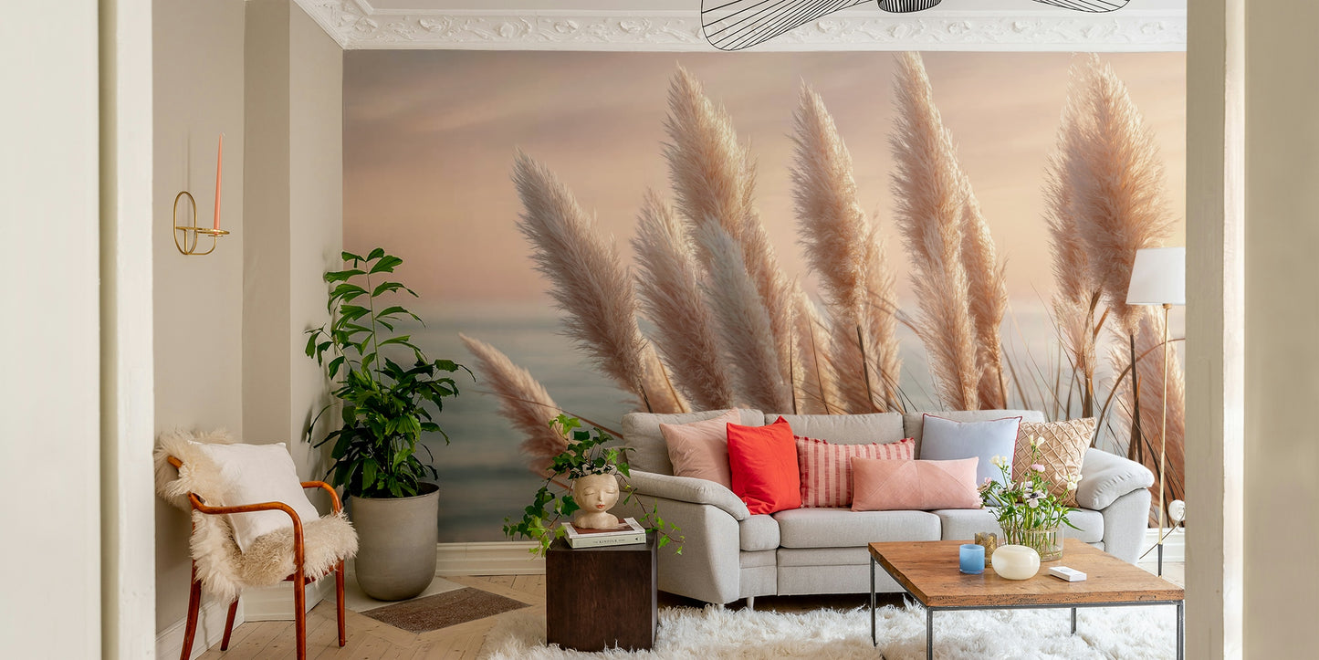 Coastal Dreams Wall Mural with ocean horizon view

