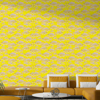 Nautical wallpaper featuring fish in motion

