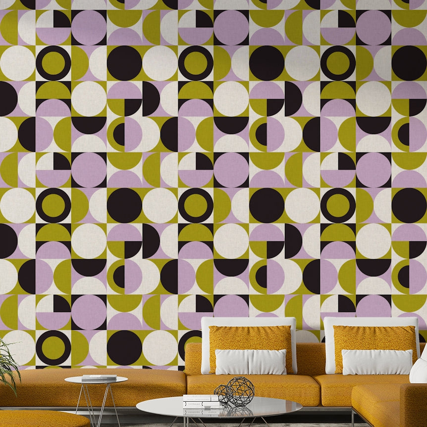 Textured contemporary wallpaper in beige and gray

