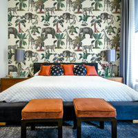 Organic wallpaper with natural woodsy aesthetic

