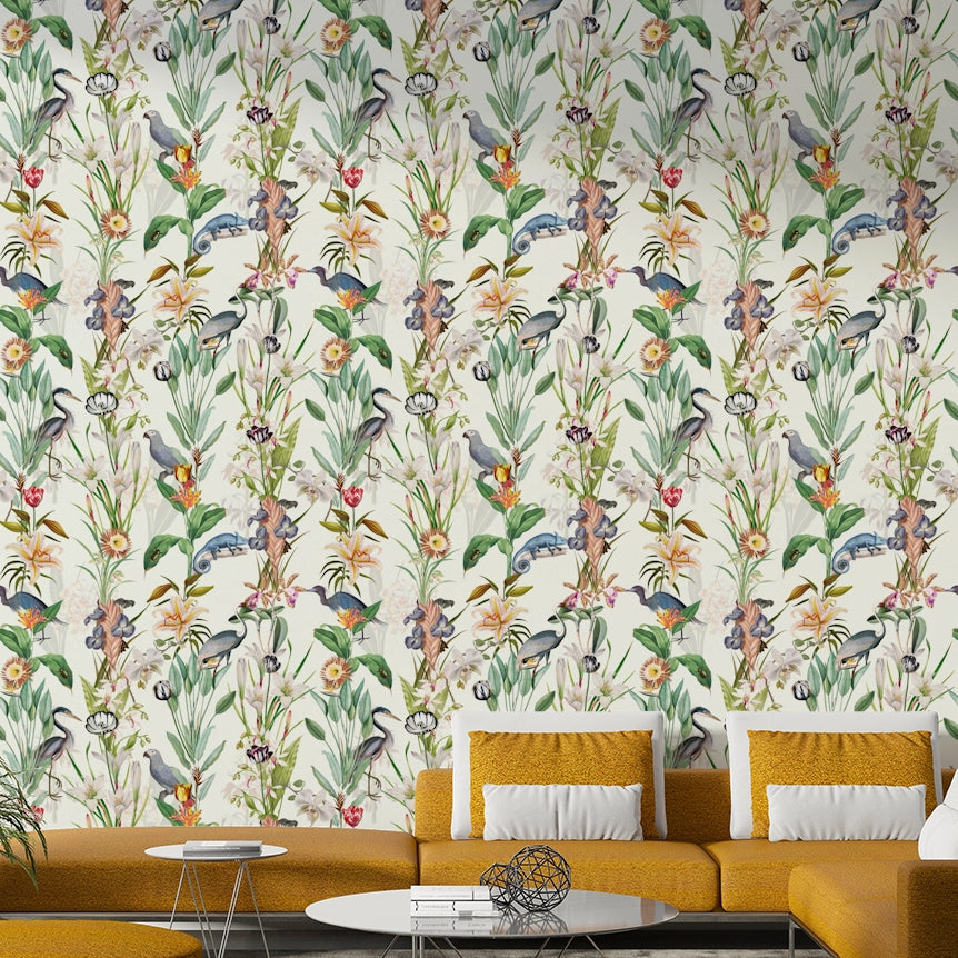 Abstract cloud-inspired wallpaper in muted tones

