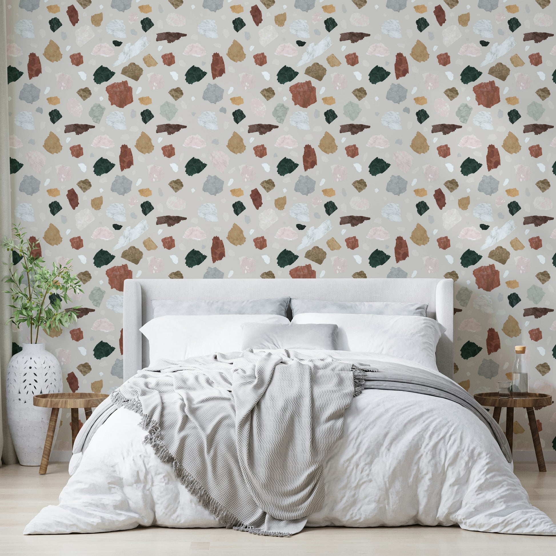 Refined geometric wallpaper for timeless interiors

