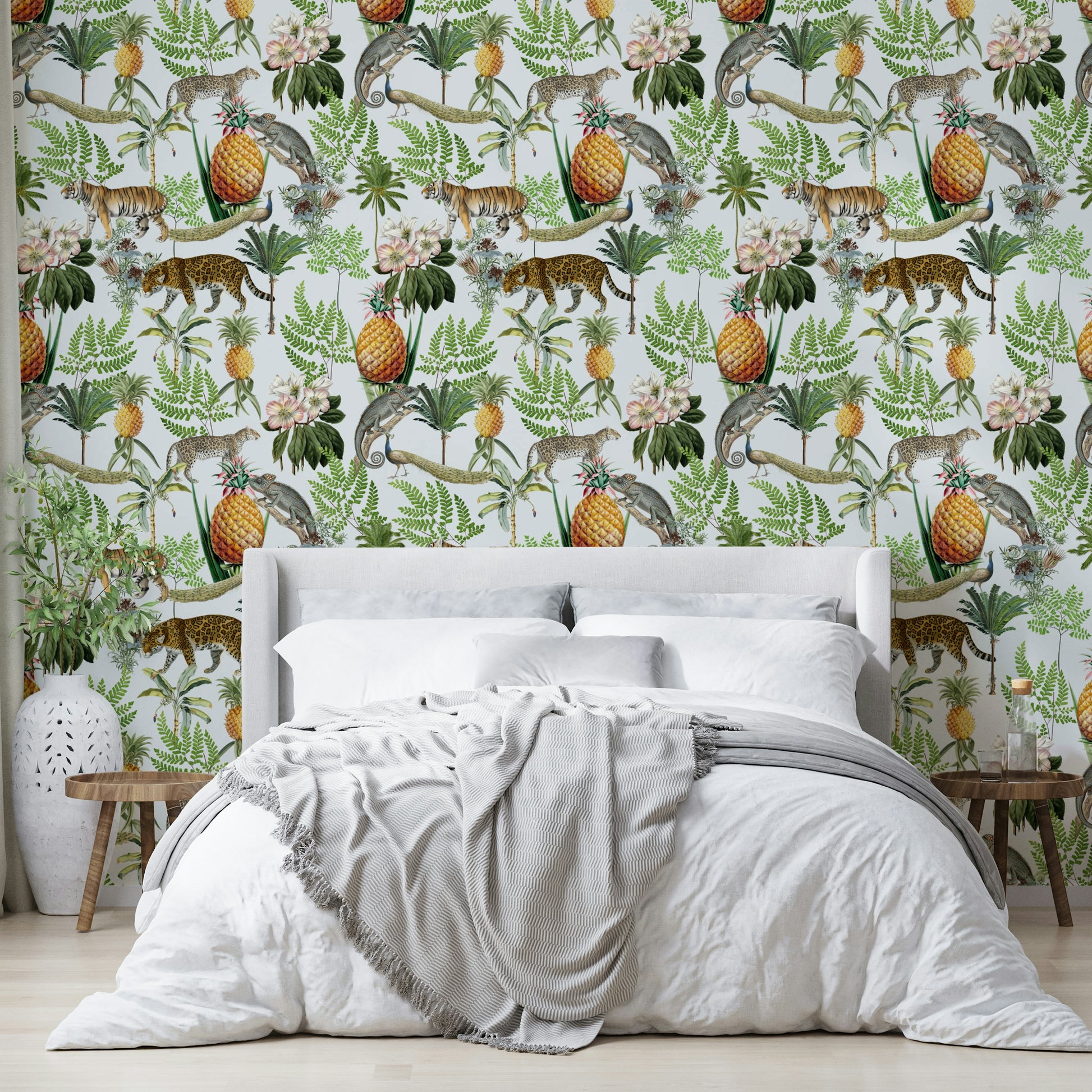 Wild Savana mural with a natural color palette

