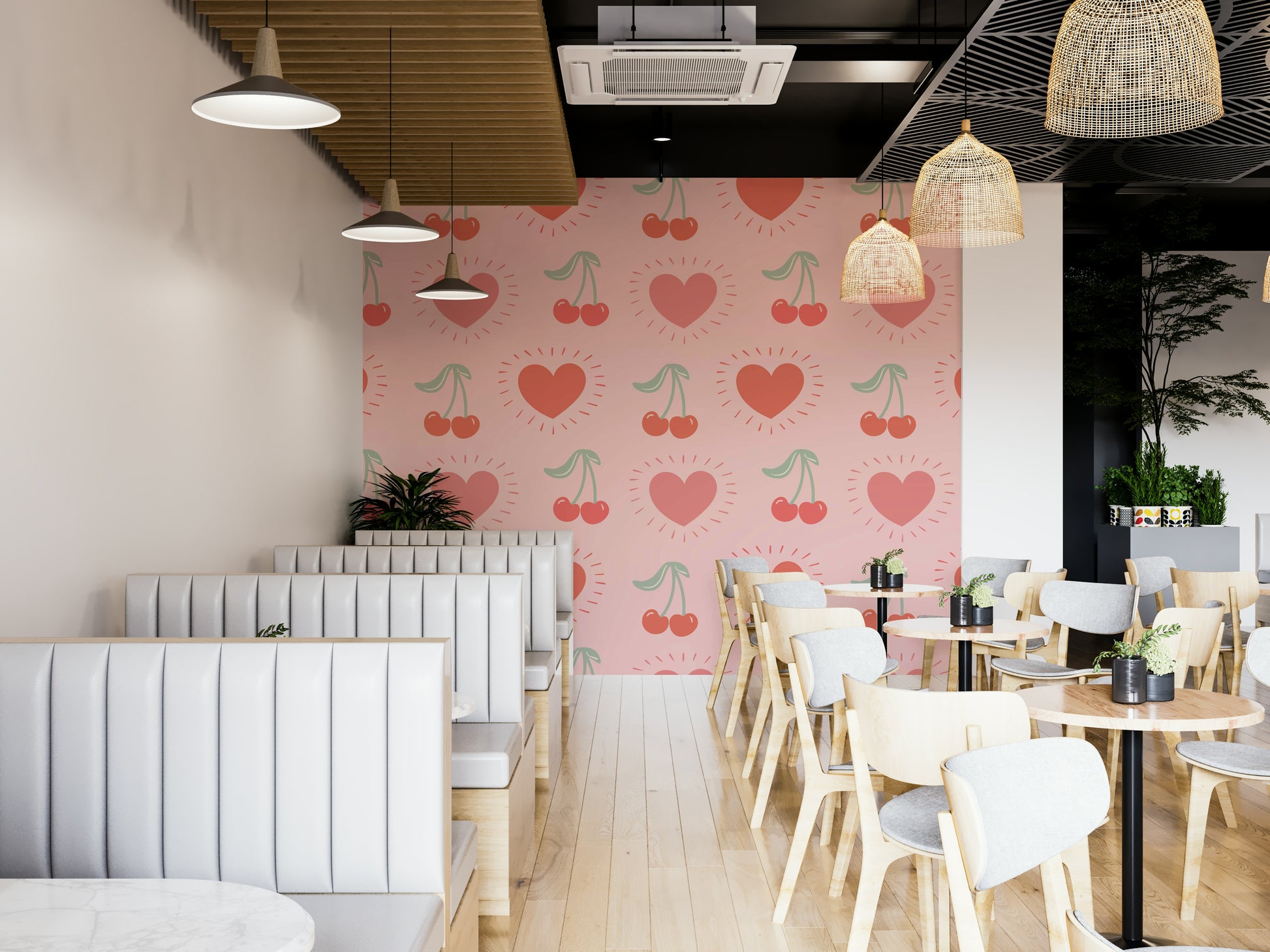 Sweetheart Cherries Wallpaper with cute cherry pattern

