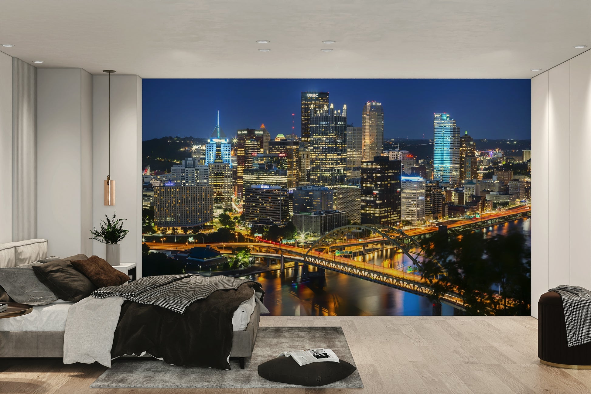 Amazing Pittsburgh Skyline Wall Mural

