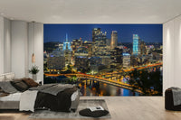 Amazing Pittsburgh Skyline Wall Mural

